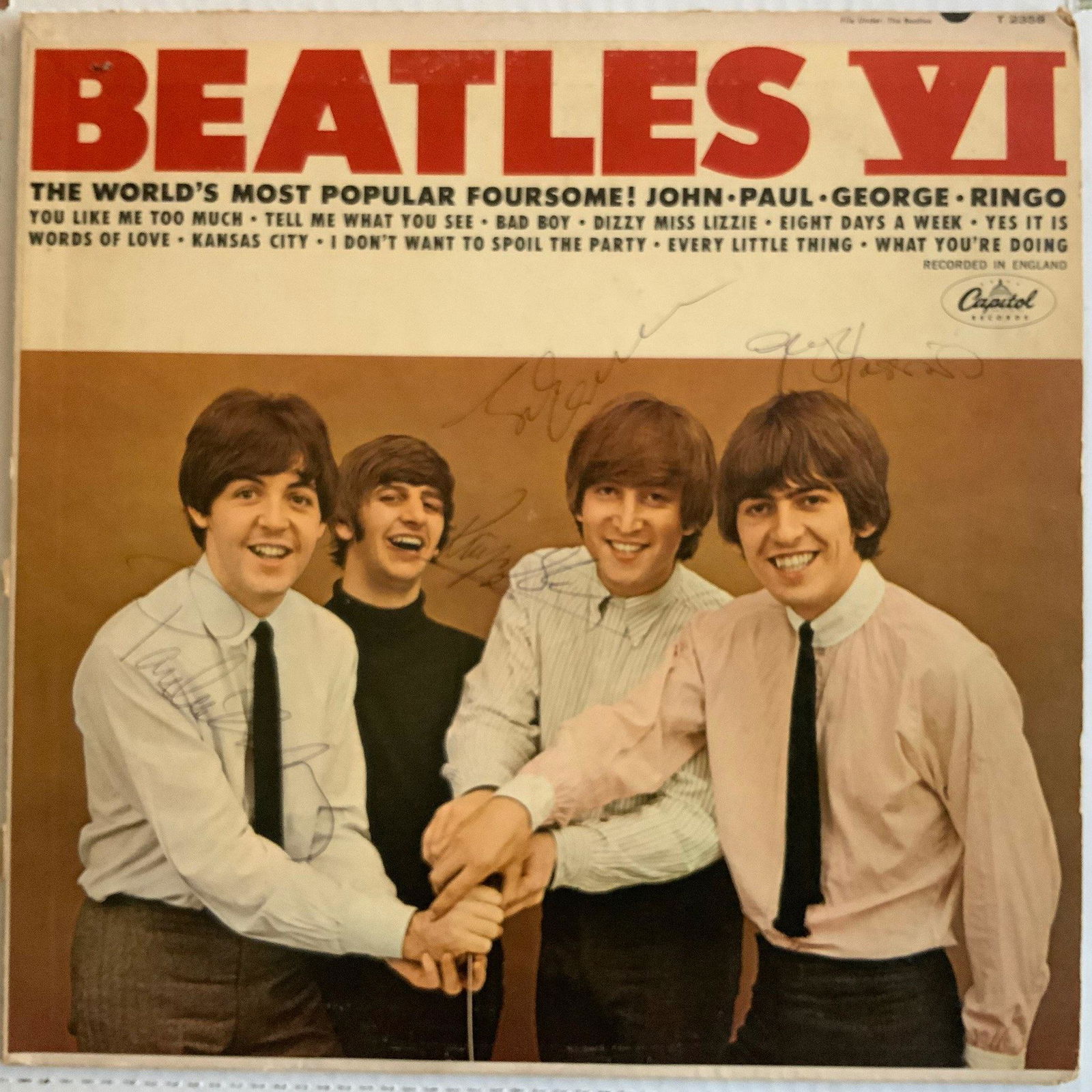 Signed Beatles,  Beatles VI Album (1 of 1)