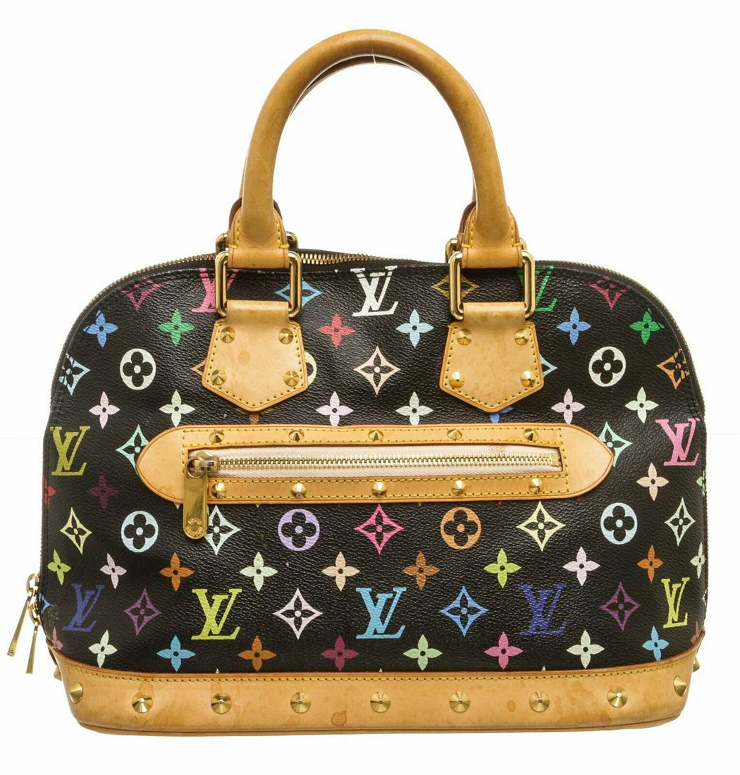 Louis Vuitton Monogram Black Multicolor Alma Bag (1 of 5)