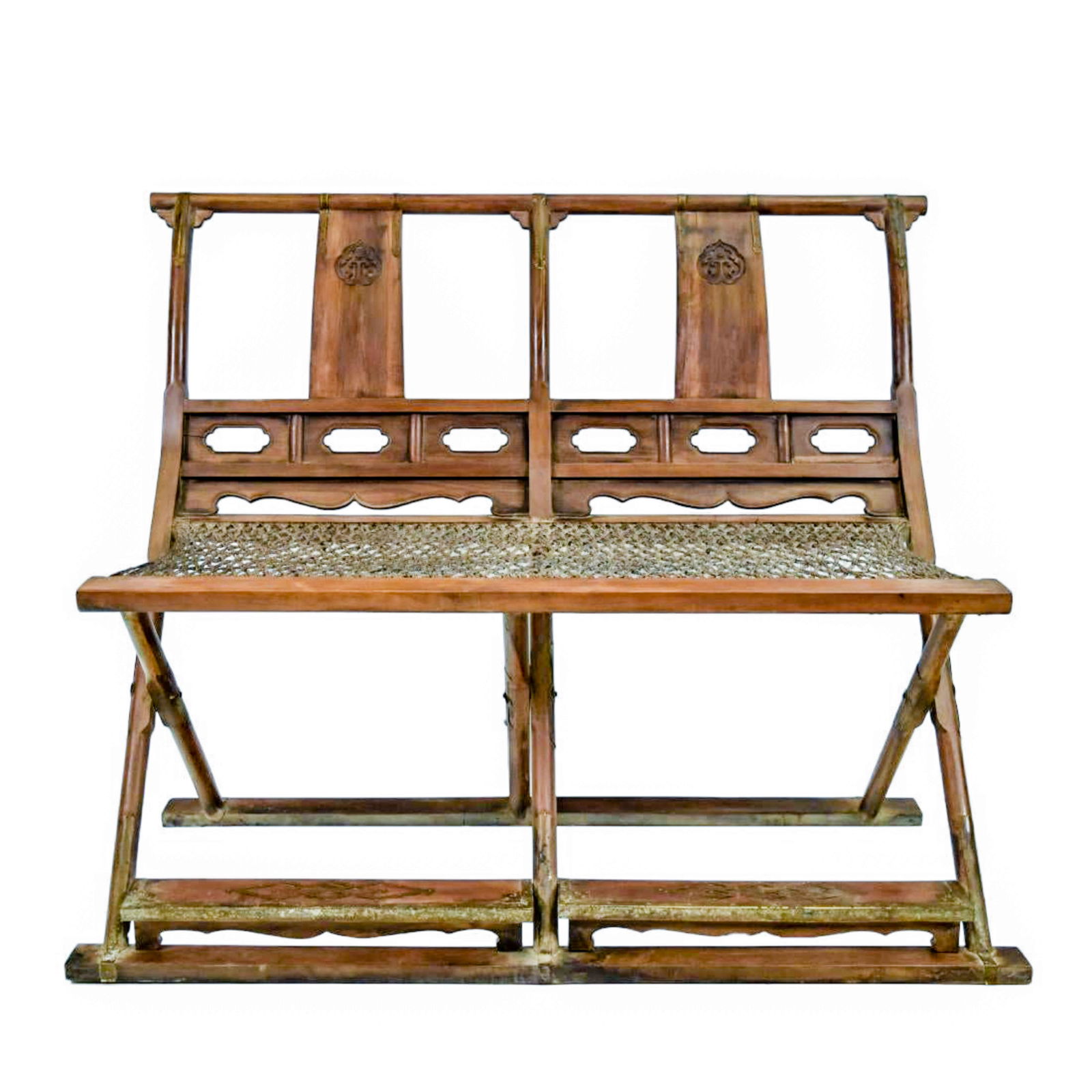 RARE CHINESE DOUBLE HUANGHUALI FOLDING CHAIRS (1 of 11)