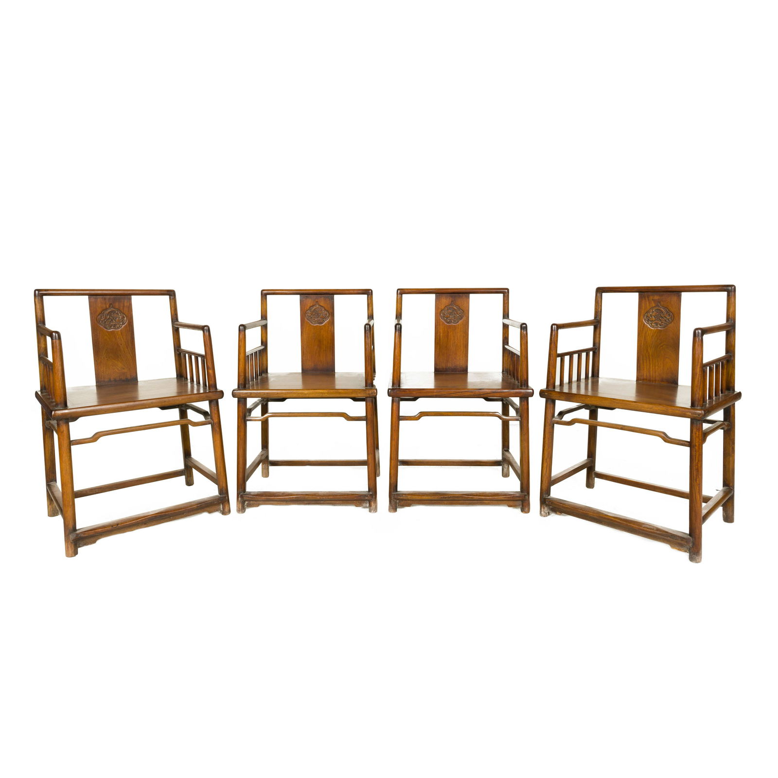 SET OF 4 HUANGHUALI ROSE ARMCHAIRS (1 of 5)