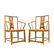 PAIR OF 18TH C HUANGHUALI LOWBACK ARMCHAIRS (MEIGUI YI)