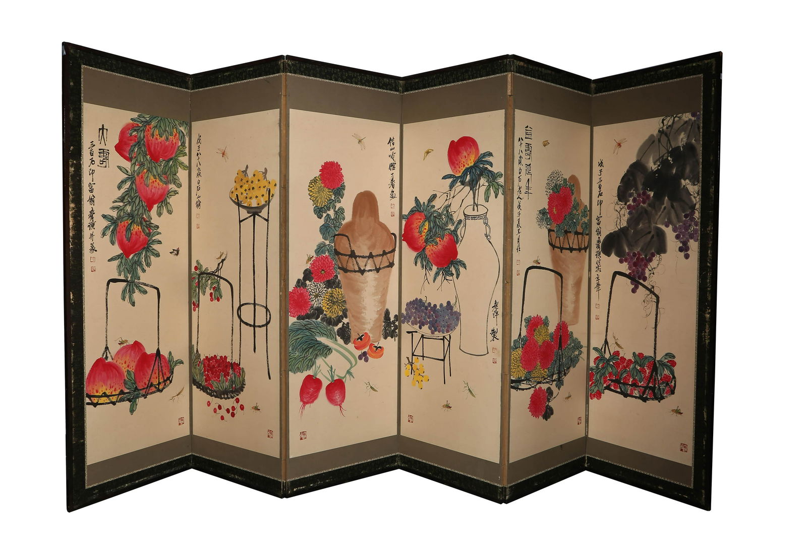 CHINESE SCROLL PAINTING OF FLOWERS QI BAI SHI (1 of 15)