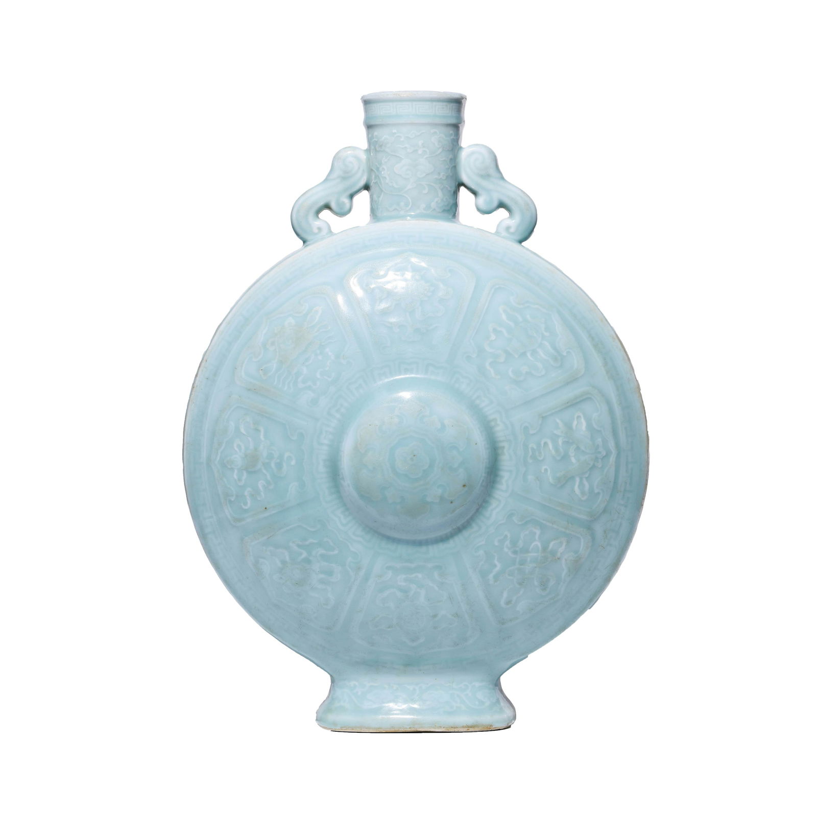 CHINESE PORCELAIN CELADON-GLAZED MOONFLASK MARKED QIAN (1 of 10)