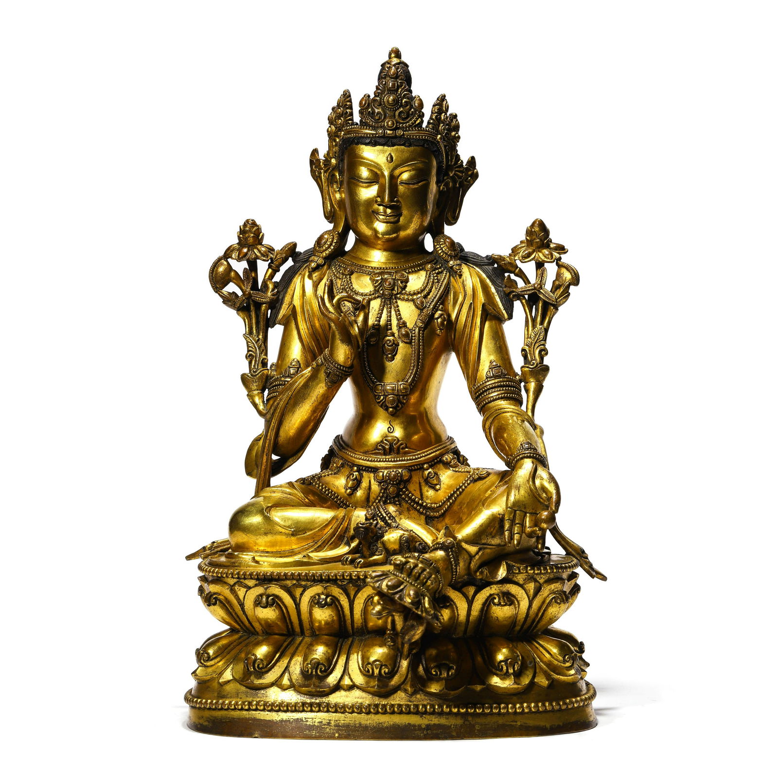 A Gilt Bronze Figure Of Ksiti Garbha (1 of 9)