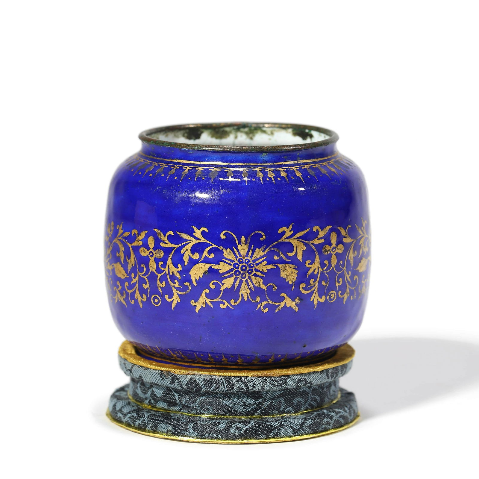 A Gilt Decorated and Blue Enamel Bronze Jar, Qianlong (1 of 6)