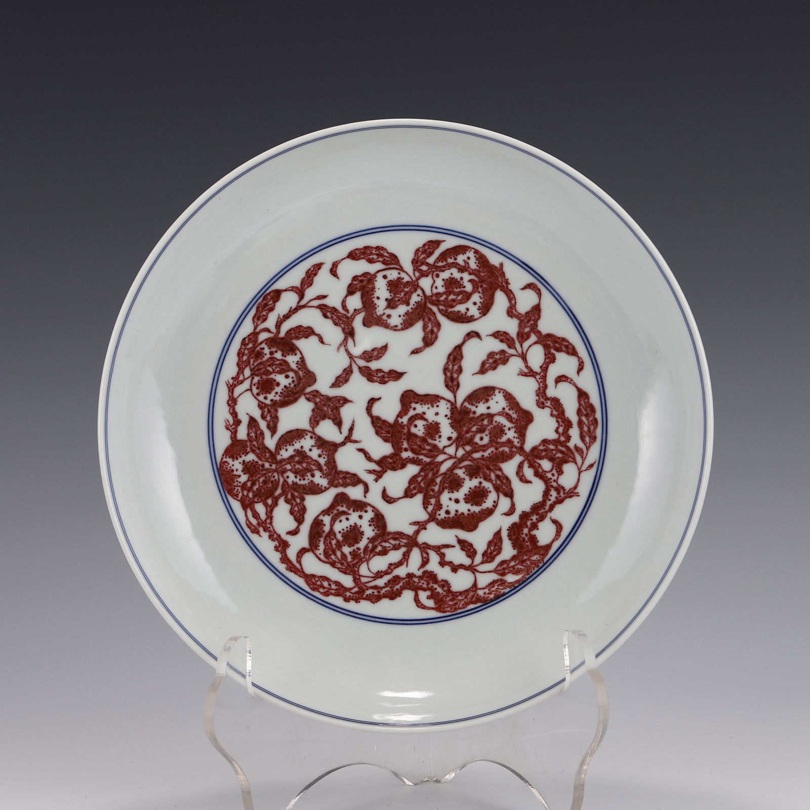 IRON RED POMEGRANATE MOTIF PLATE (1 of 6)