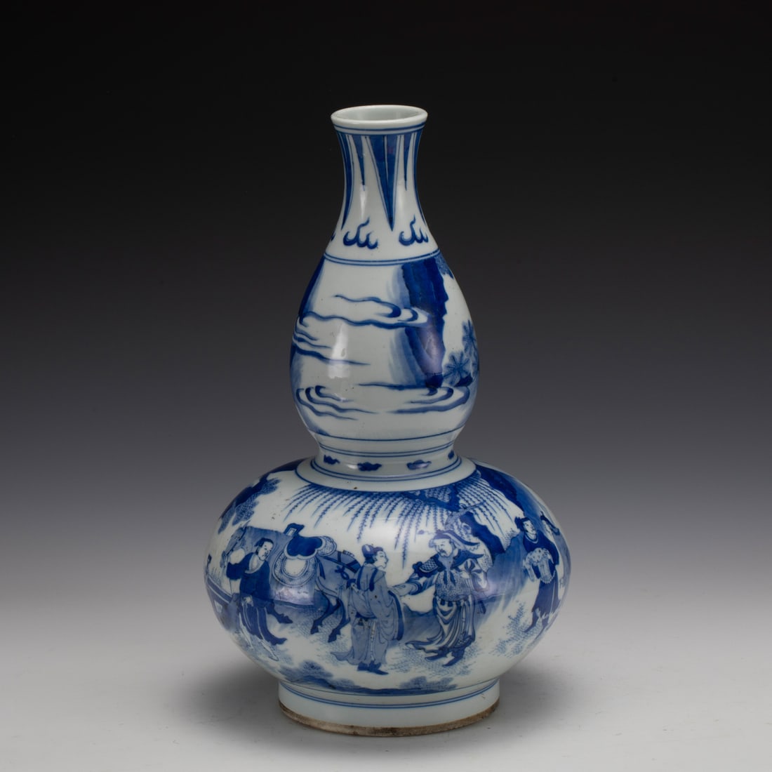 BLUE & WHITE FIGURES GOURD BOTTLE (1 of 7)