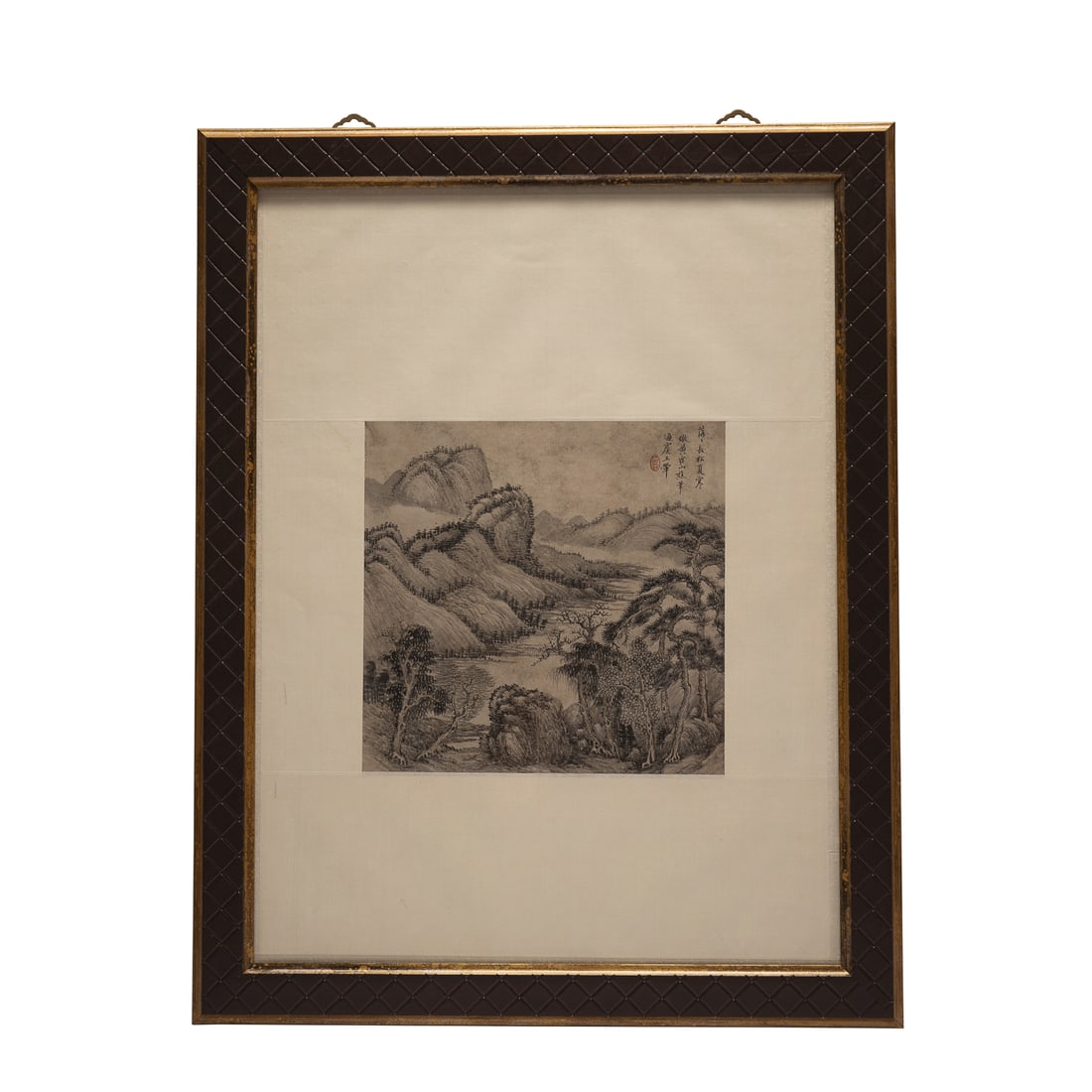 FRAMED WANG HUI LANDSCAPE PAINTING: Measurements (Sight): Height: 29 cm, Width: 29.5 cm Framed Wang Hui Landscape Painting