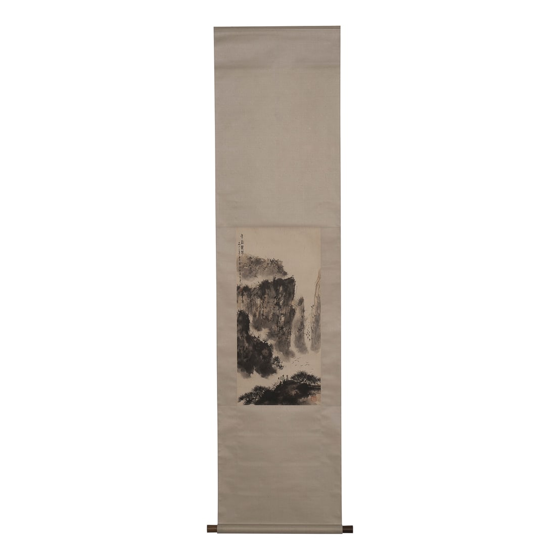 FU BAOSHI SIGNED CHINESE SCROLL PAINTING (1 of 6)
