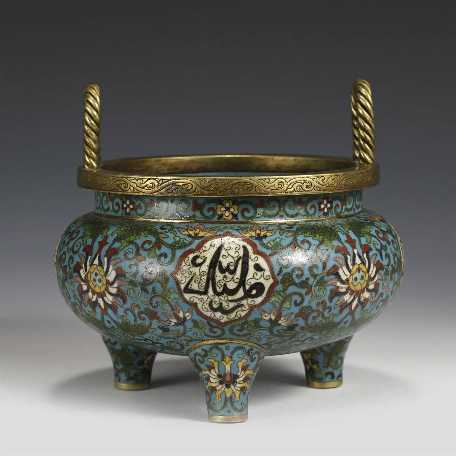 QING QIANLONG CLOISONNE INCENSE BURNER (1 of 8)