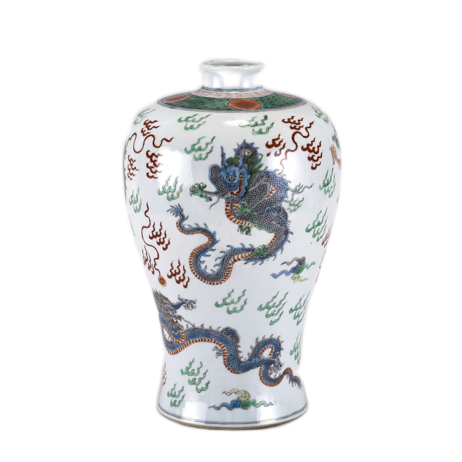QING KANGXI WUCAI PLUM BOTTLE (1 of 10)