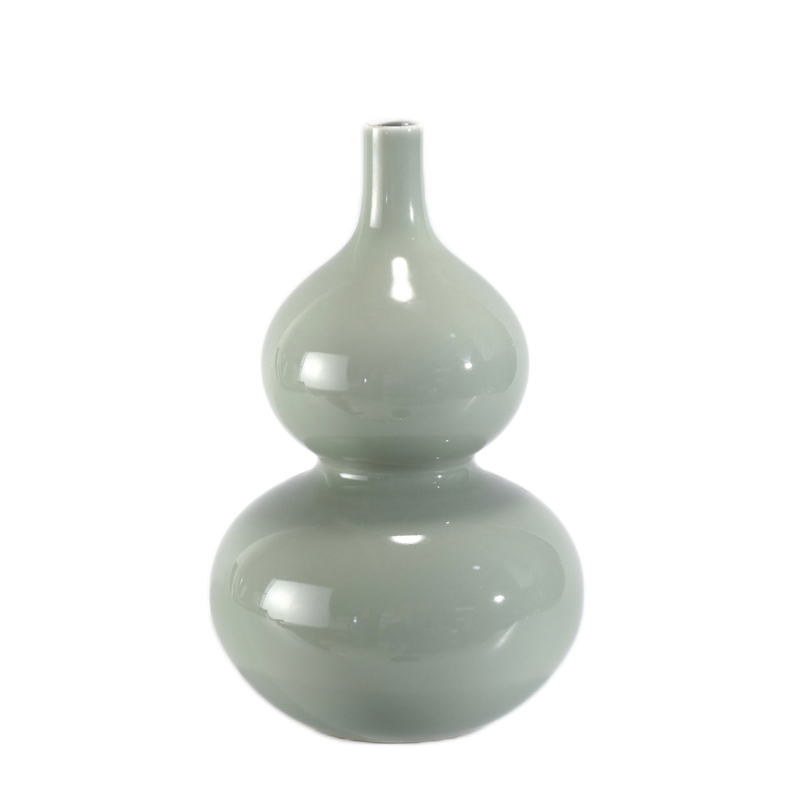 QING QIANLONG BEAN CELADON GOURD VASE (1 of 8)