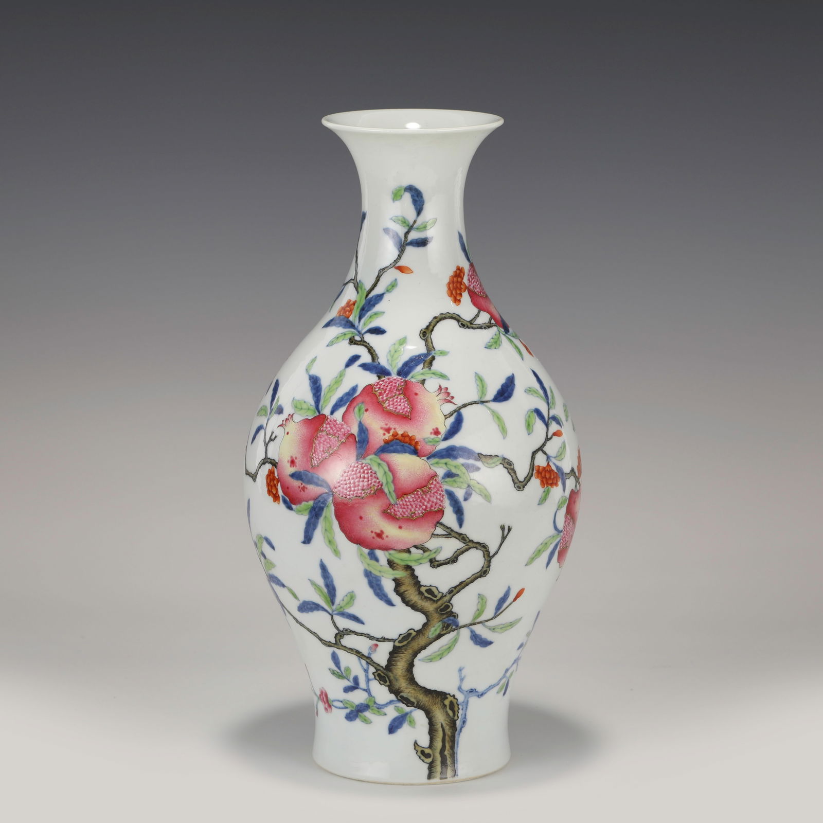 QING YONGZHENG FAMILLE ROSE WILLOW VASE (1 of 9)