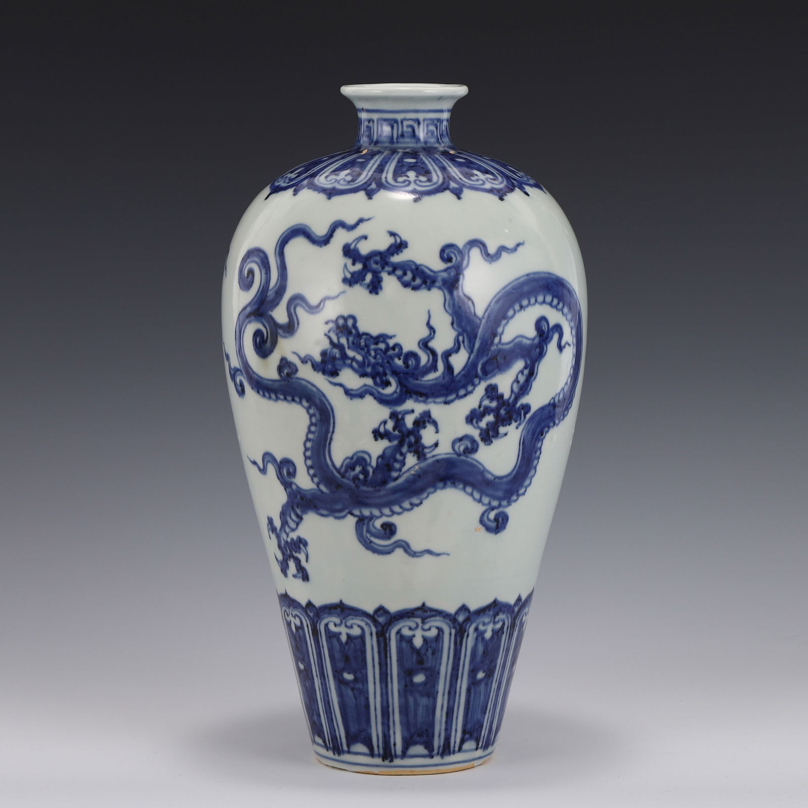 MING BLUE & WHITE DRAGON MEIPING JAR (1 of 7)