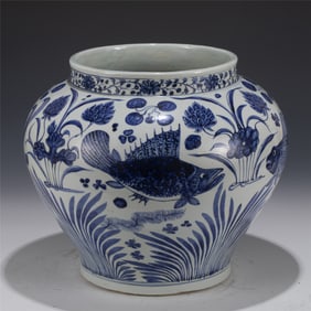 YUAN BLUE & WHITE JAR