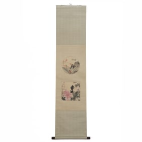 ZHAO ZHIQIAN FLORAL SCROLL PAINTING