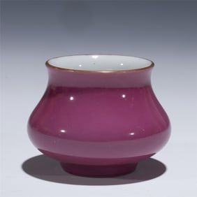 QING QIANLONG ROUGE RED BRUSH WASHER