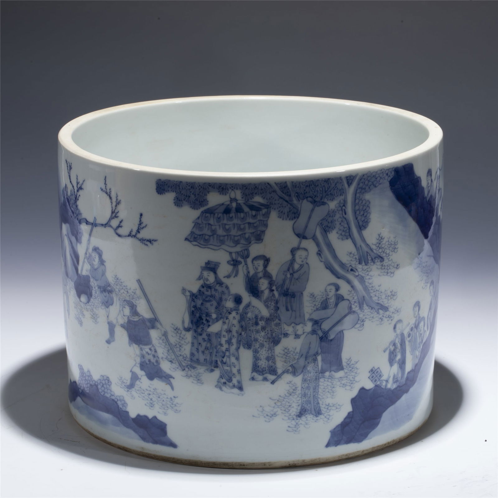 QING BLUE & WHITE LARGE BRUSH HOLDER (1 of 11)