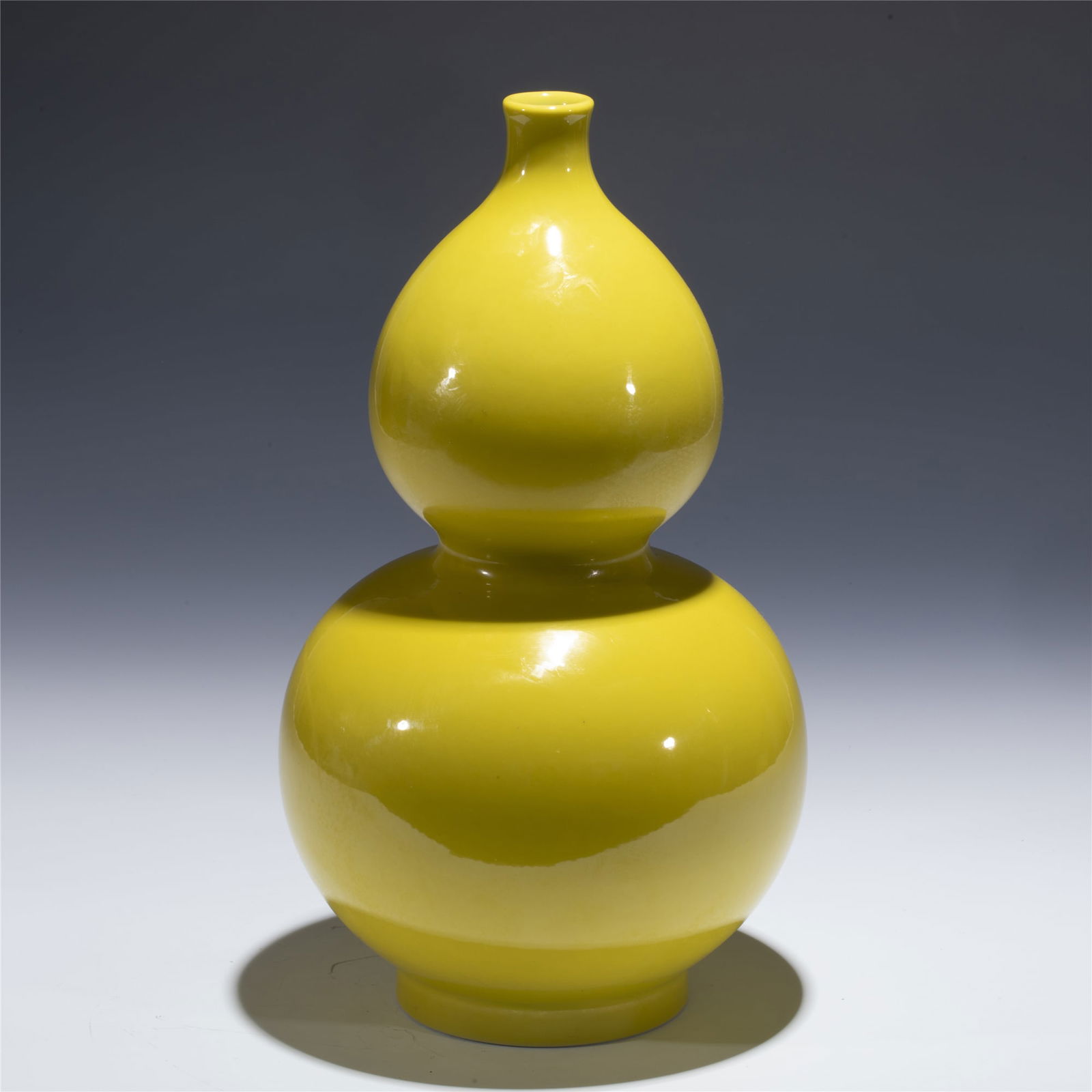 QING QIANLONG YELLOW GLAZED GOURD VASE (1 of 6)
