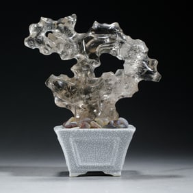 A ROCK CRYSTAL LITERATI ROCK