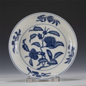 QING YONGZHENG BLUE & WHITE PLATE