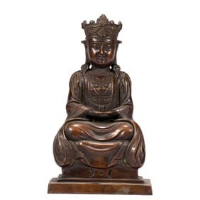 A TIBETAN BRONZE FIGURE OF AMITAYUS