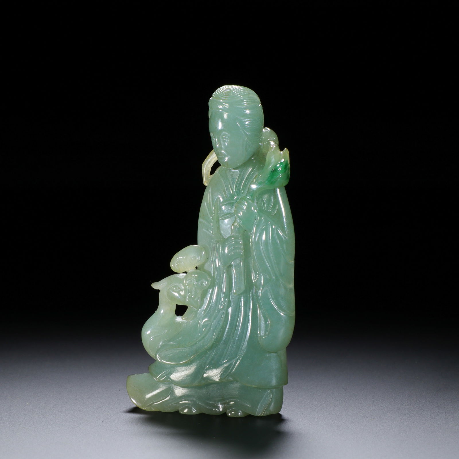 CHINESE JADEITE MAGU SHOU STATUE (1 of 7)