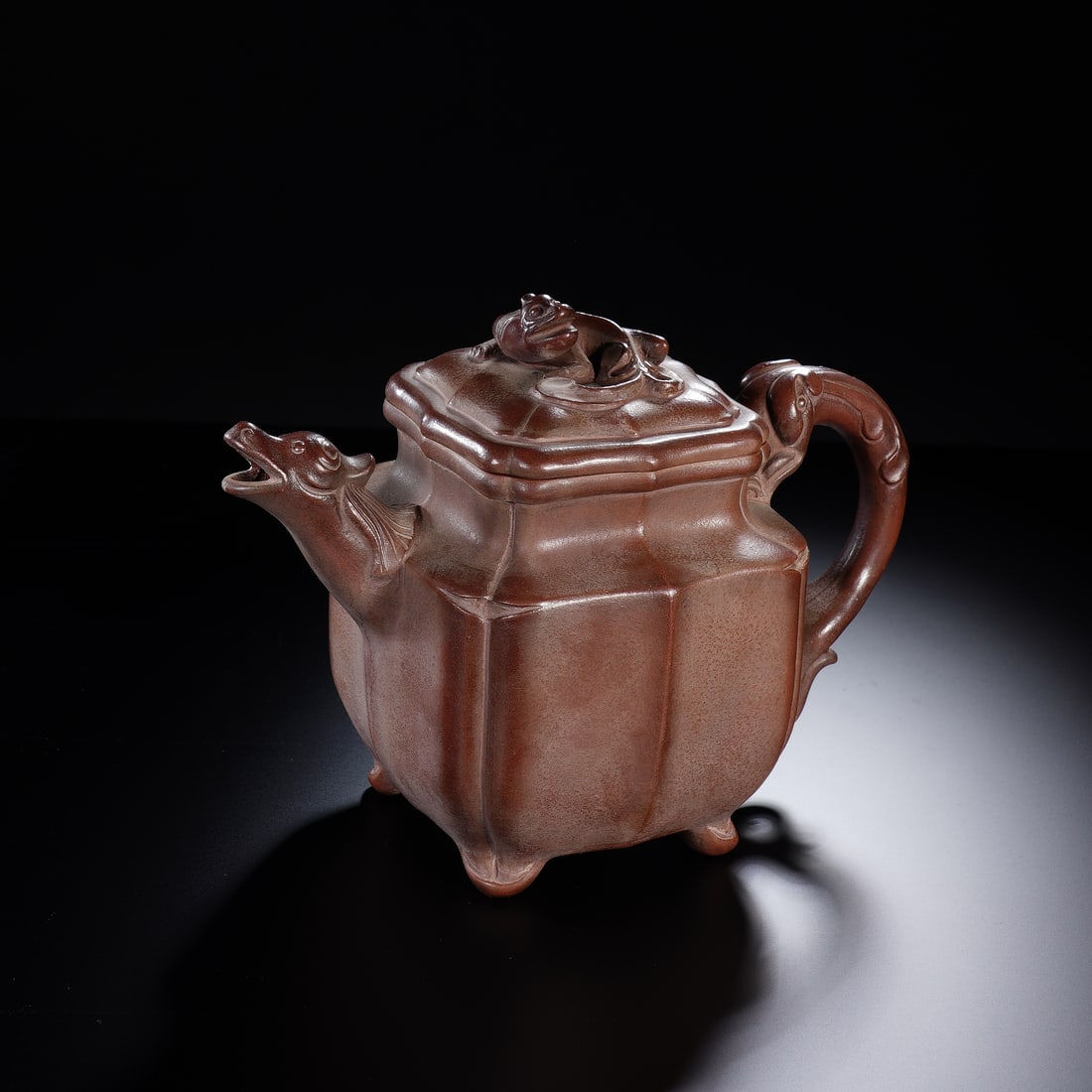 CHINESE YIXING ZISHA DRAGON TEAPOT (1 of 7)