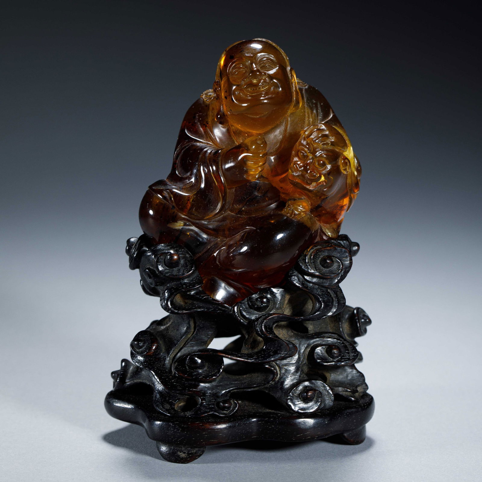 CHINESE AMBER LUOHAN ORNAMENT (1 of 6)