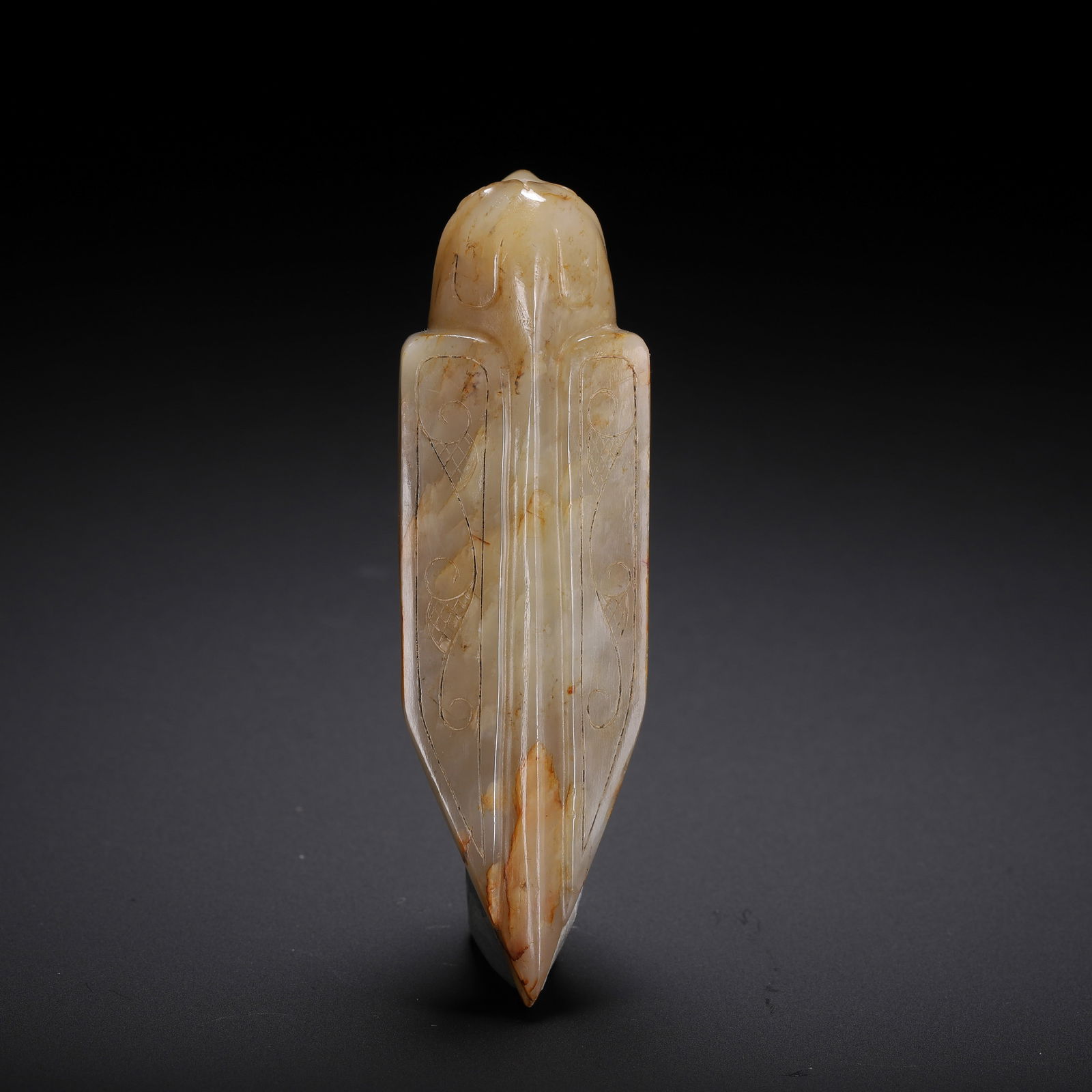 CHINESE ARCHAIC JADE CICADA CARVING (1 of 9)