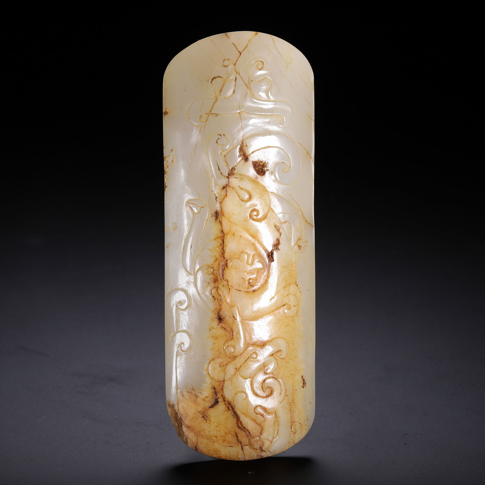CHINESE ARCHAIC JADE DRAGON CARVING (1 of 9)