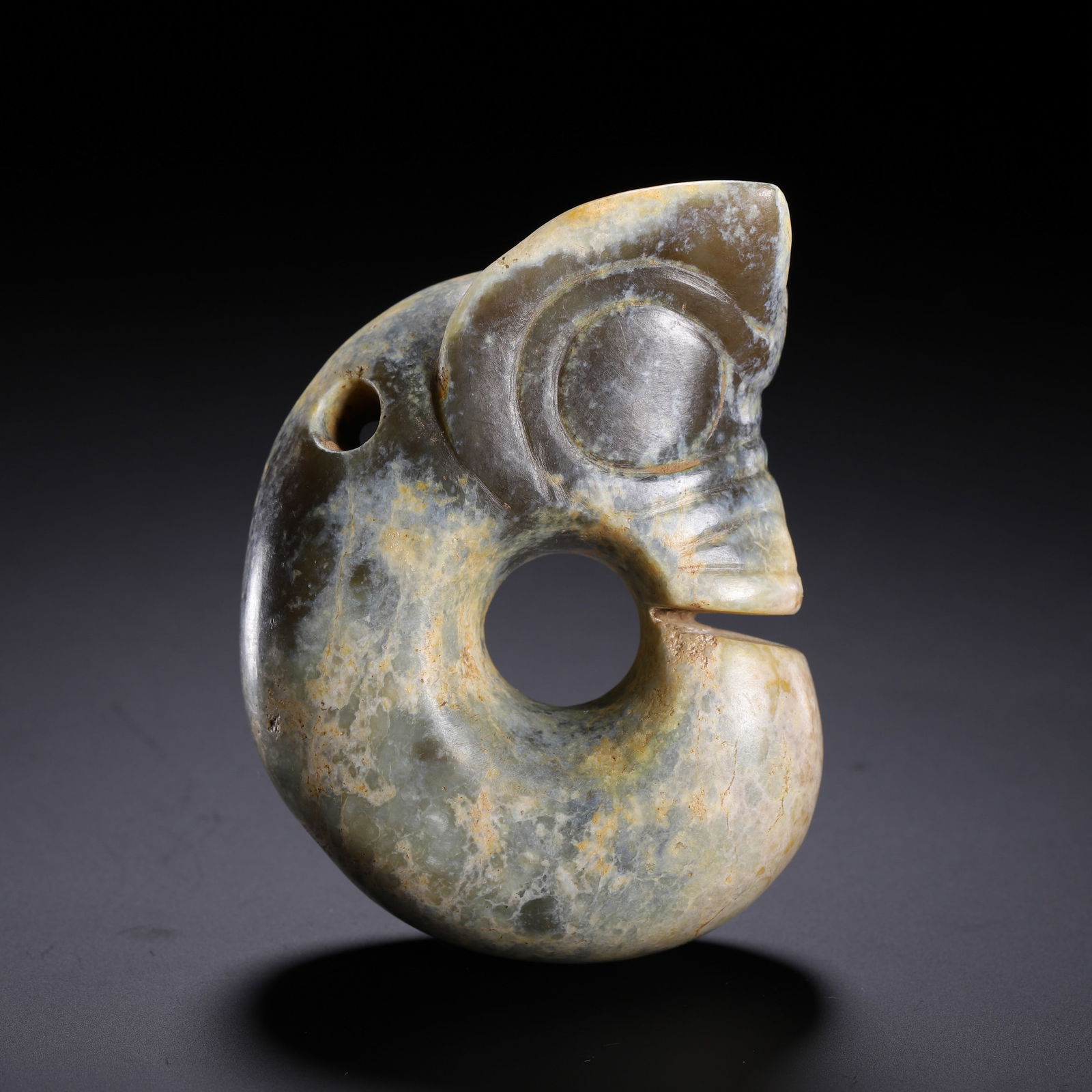 CHINESE JADE PIG-DRAGON PENDANT (1 of 9)