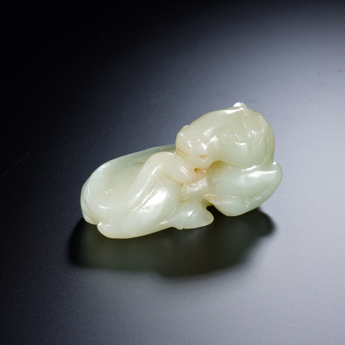 CHINESE WHITE JADE RECUMBENT HORSE (1 of 6)