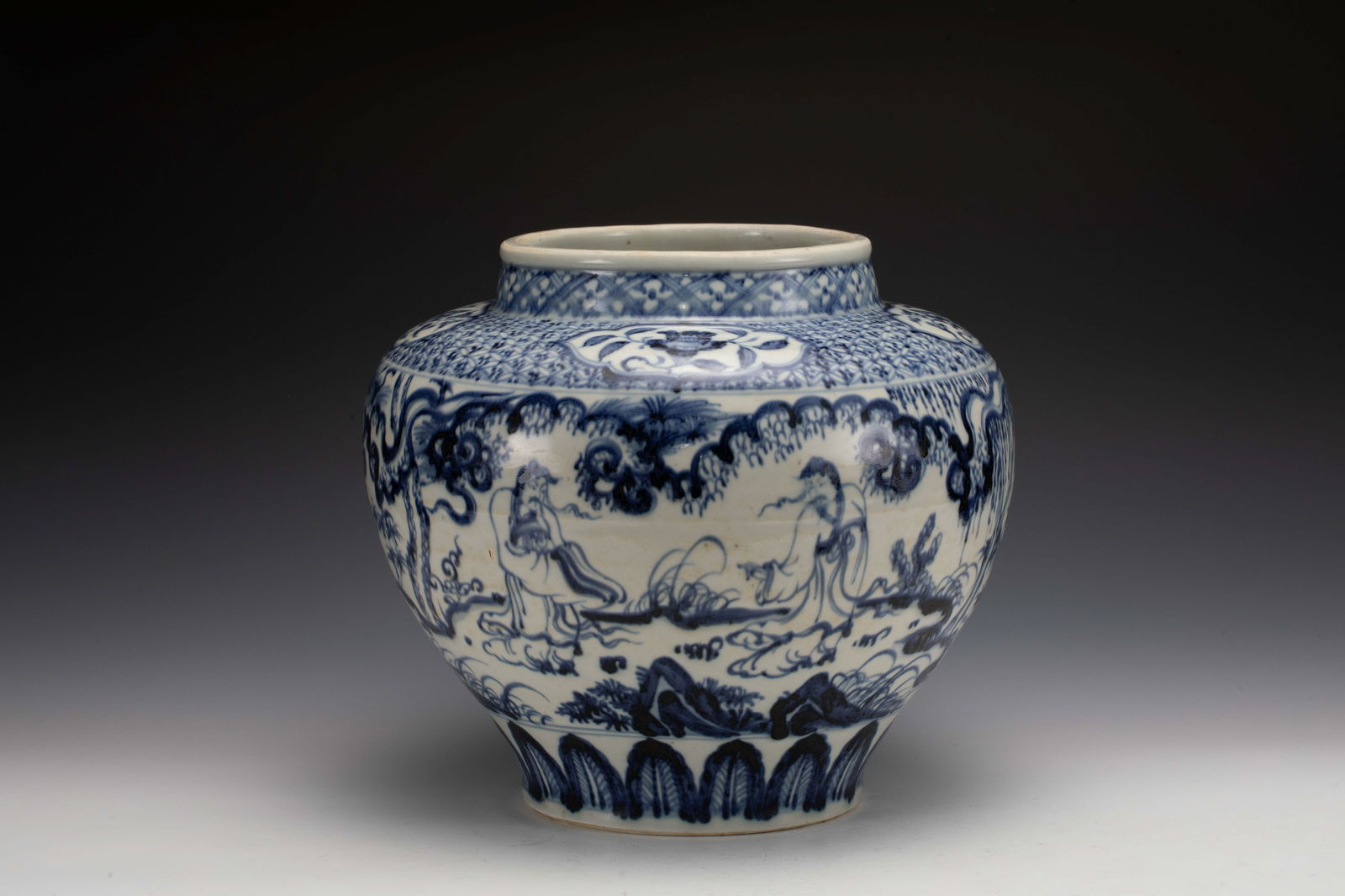 MING BLUE & WHITE JAR - 3