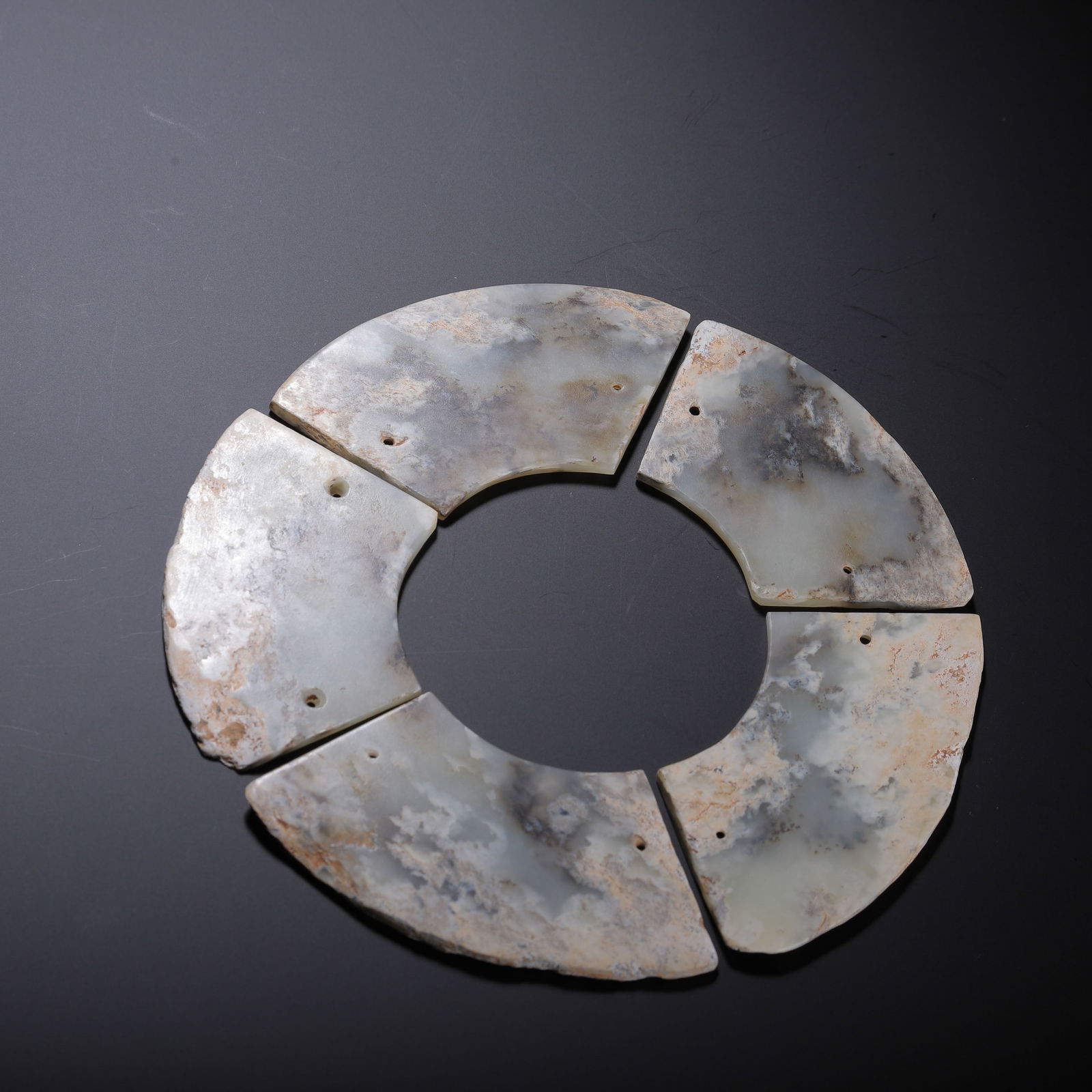 CHINESE HETIAN JADE FIVE-PART BI DISC (1 of 9)