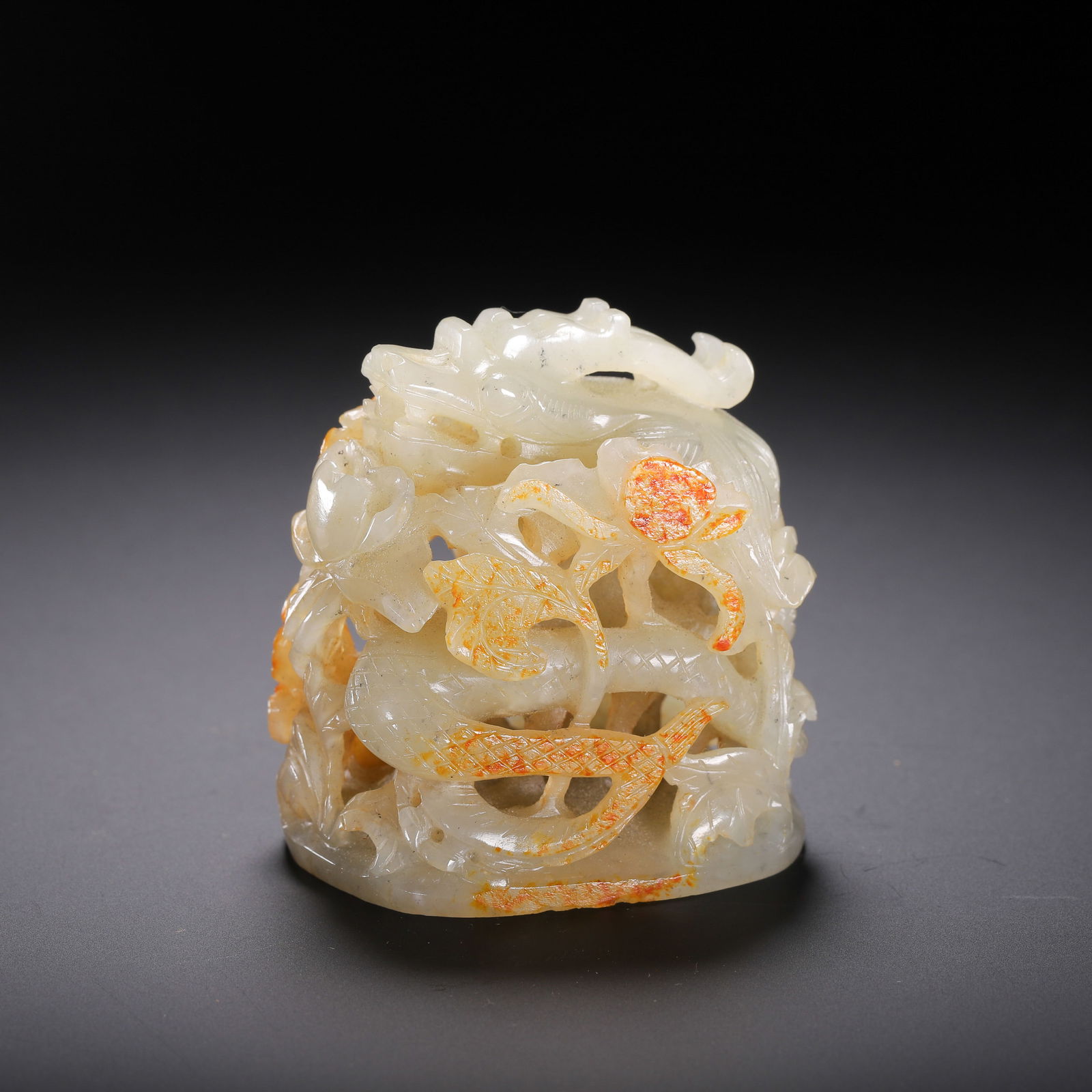 CHINESE HETIAN JADE OPENWORK CENSER FINIAL (1 of 9)