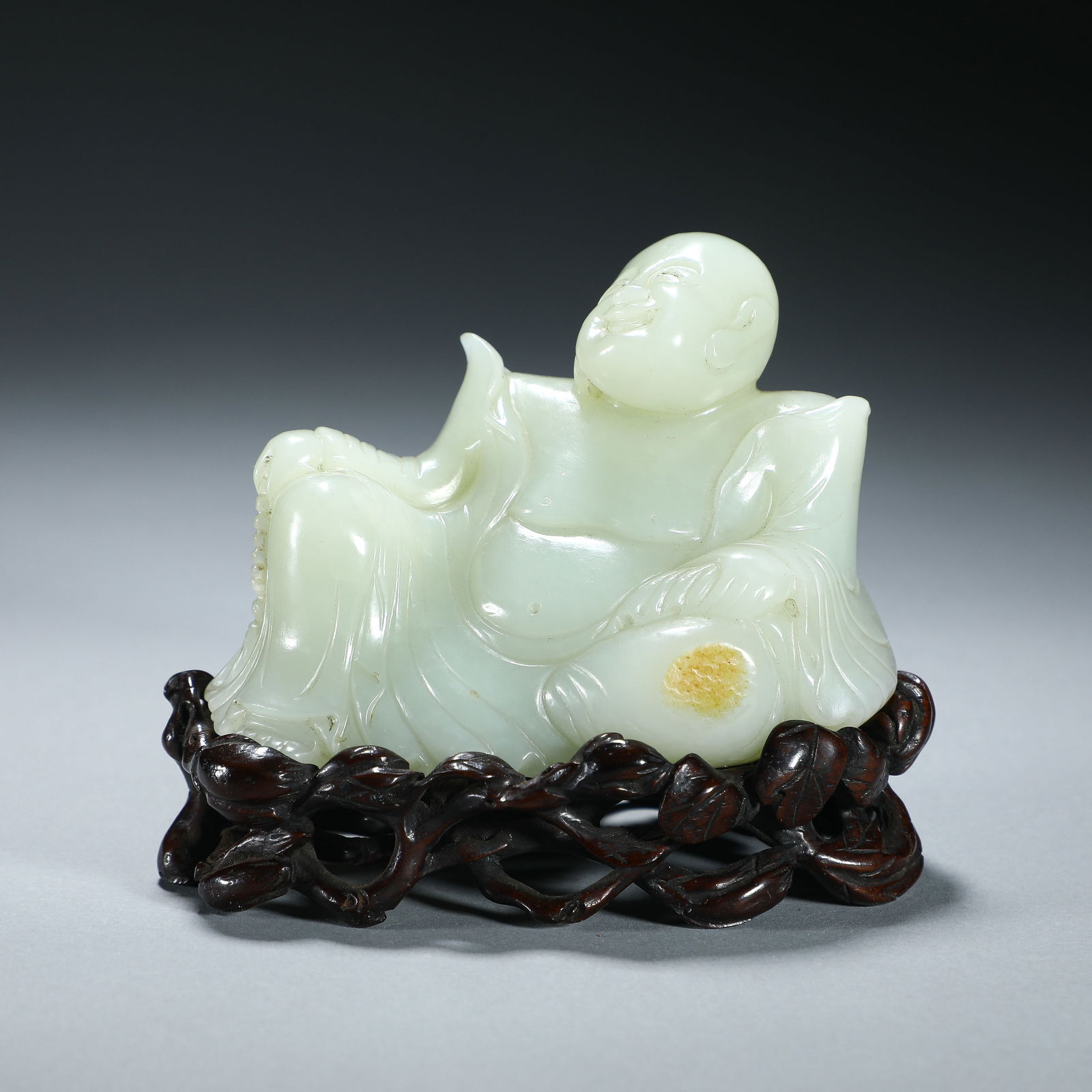 CHINESE HETIAN SEED JADE LUOHAN ORNAMENT (1 of 7)