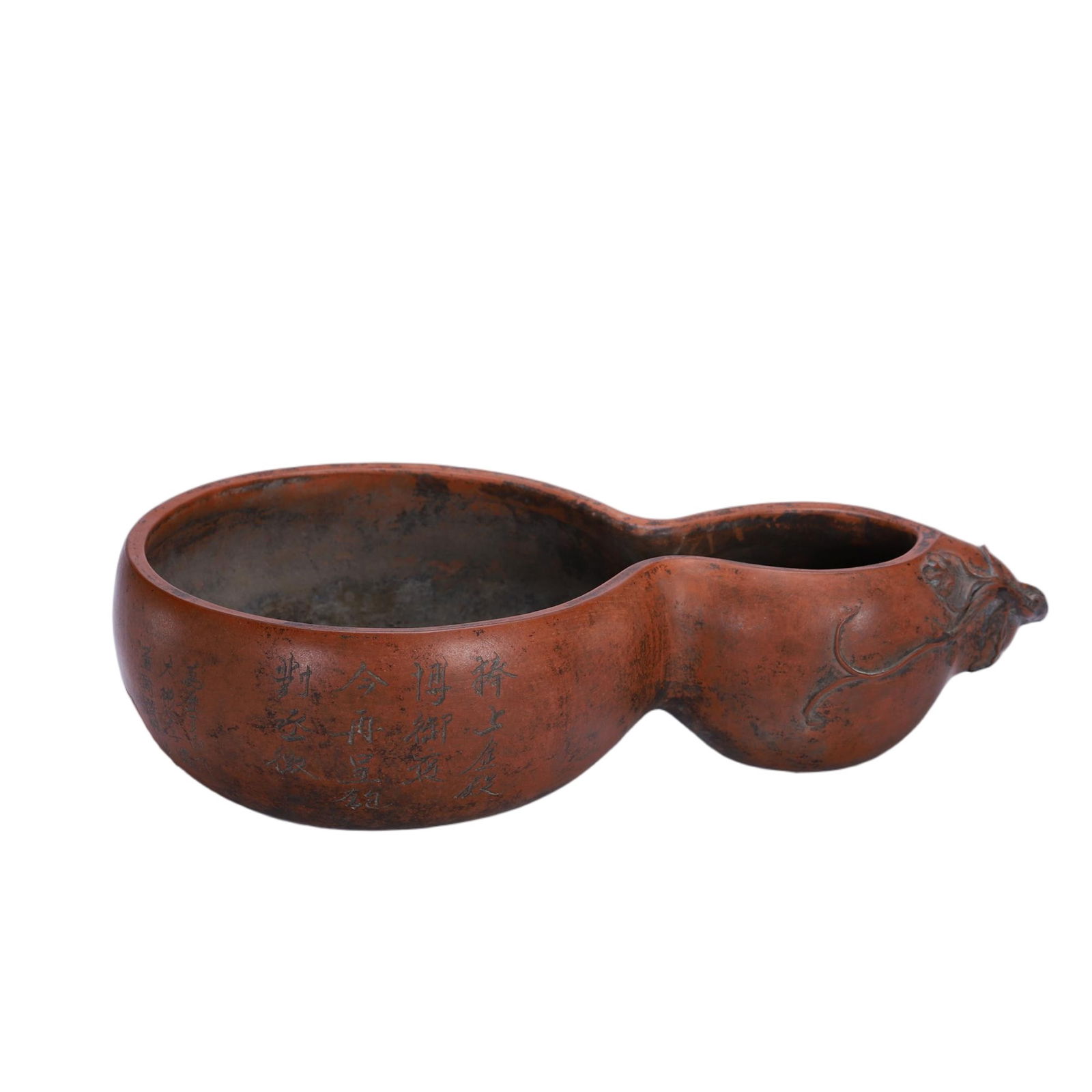 CHINESE YIXING ZISHA GOURD BRUSH WASHER (1 of 9)