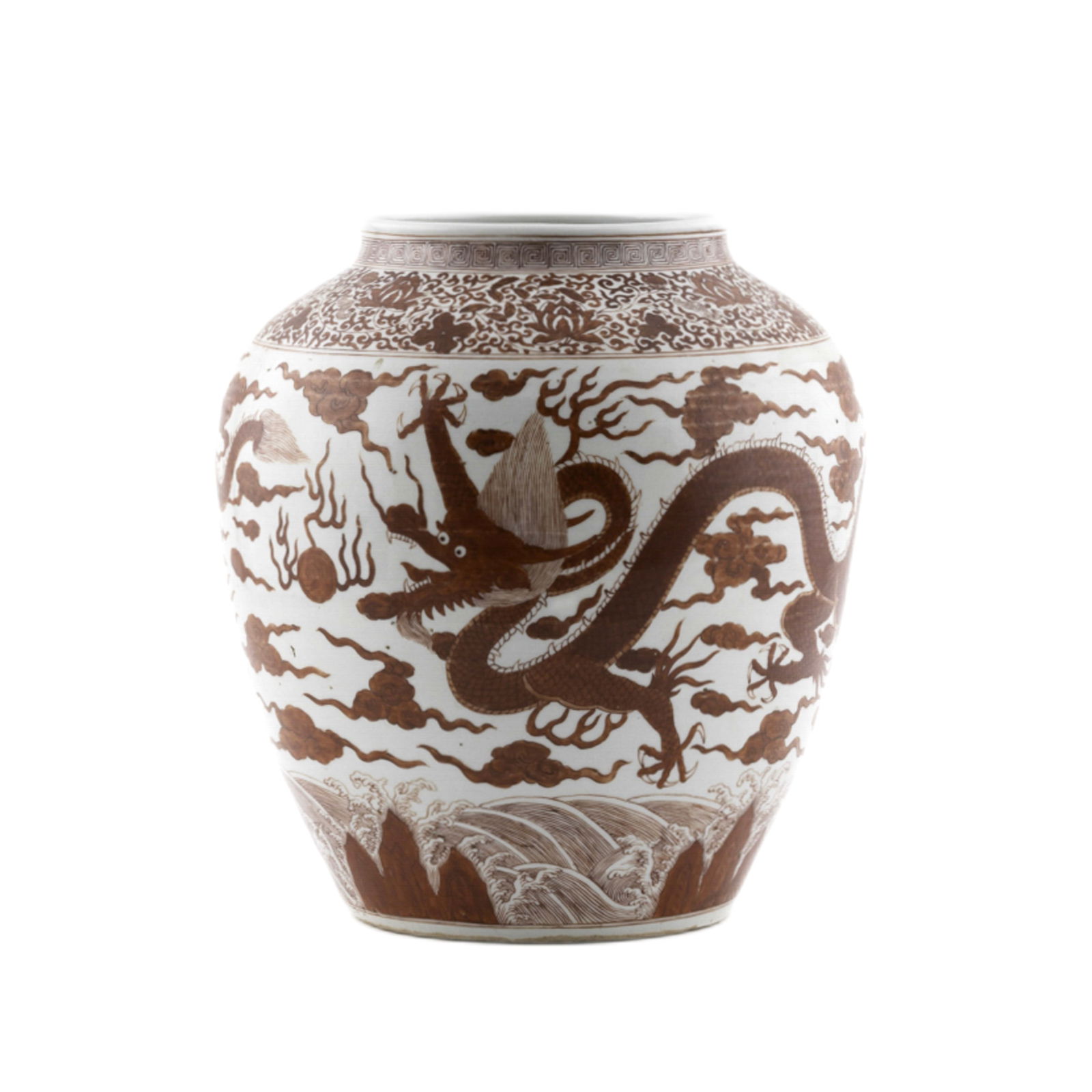 MING RED & WHITE DRAGON PORCELAIN JAR (1 of 12)