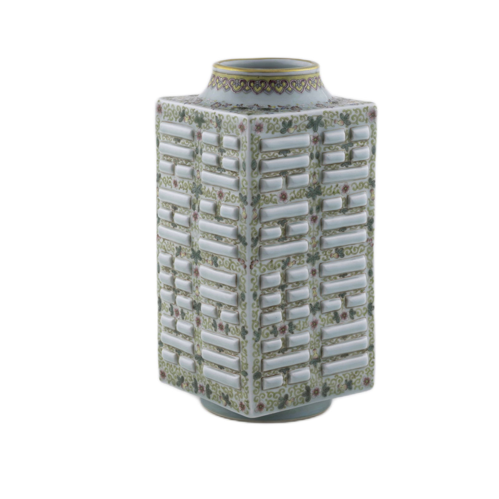 GUANGXUCELADON GLAZED CONG VASE (1 of 7)