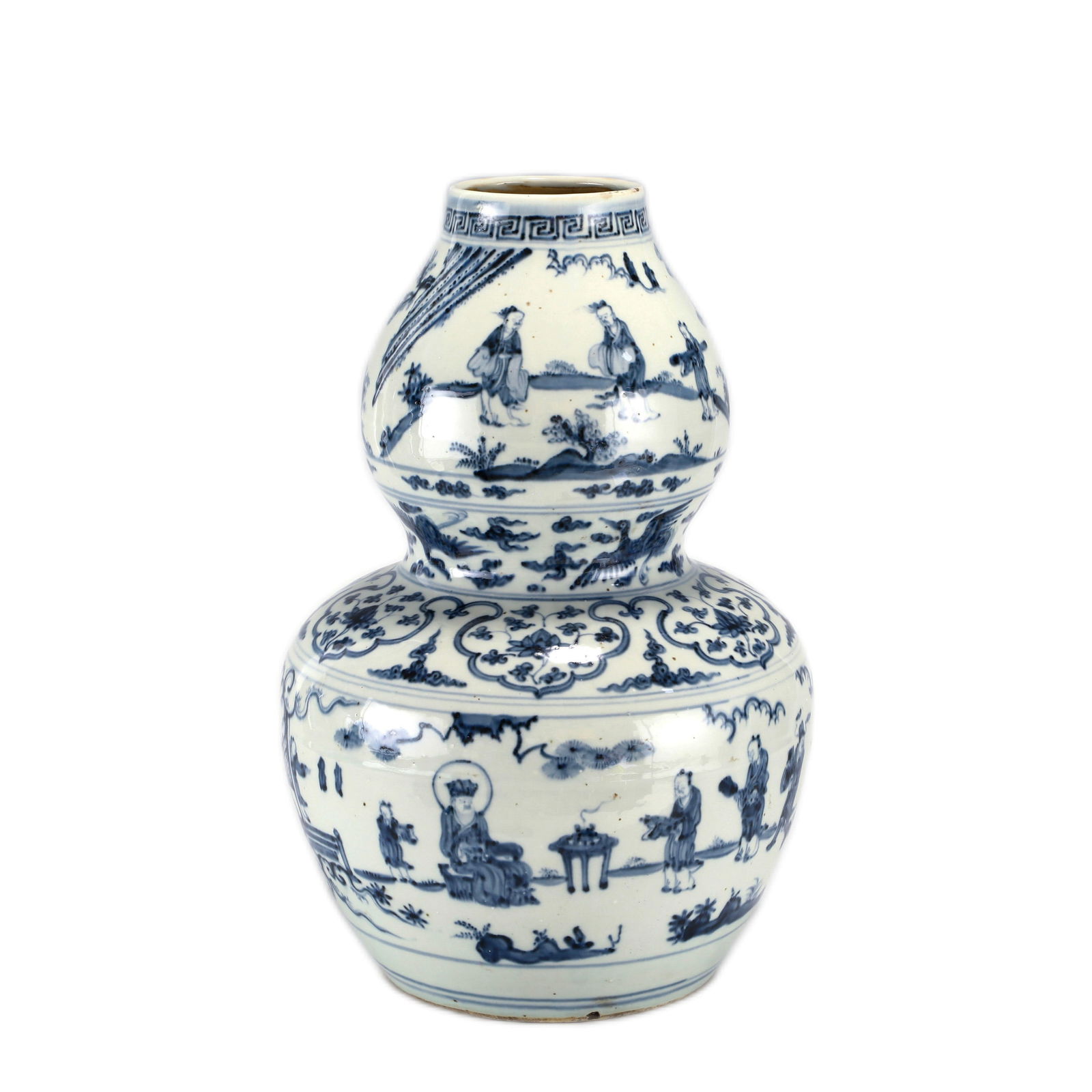 MING BLUE & WHITE GOURD BOTTLE (1 of 10)
