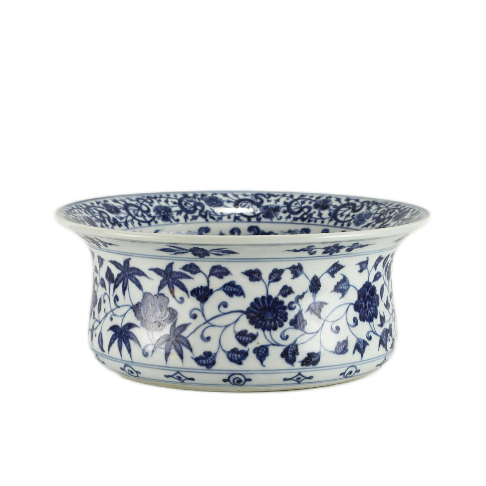 MING BLUE AND WHITE FLOWER POT (1 of 8)