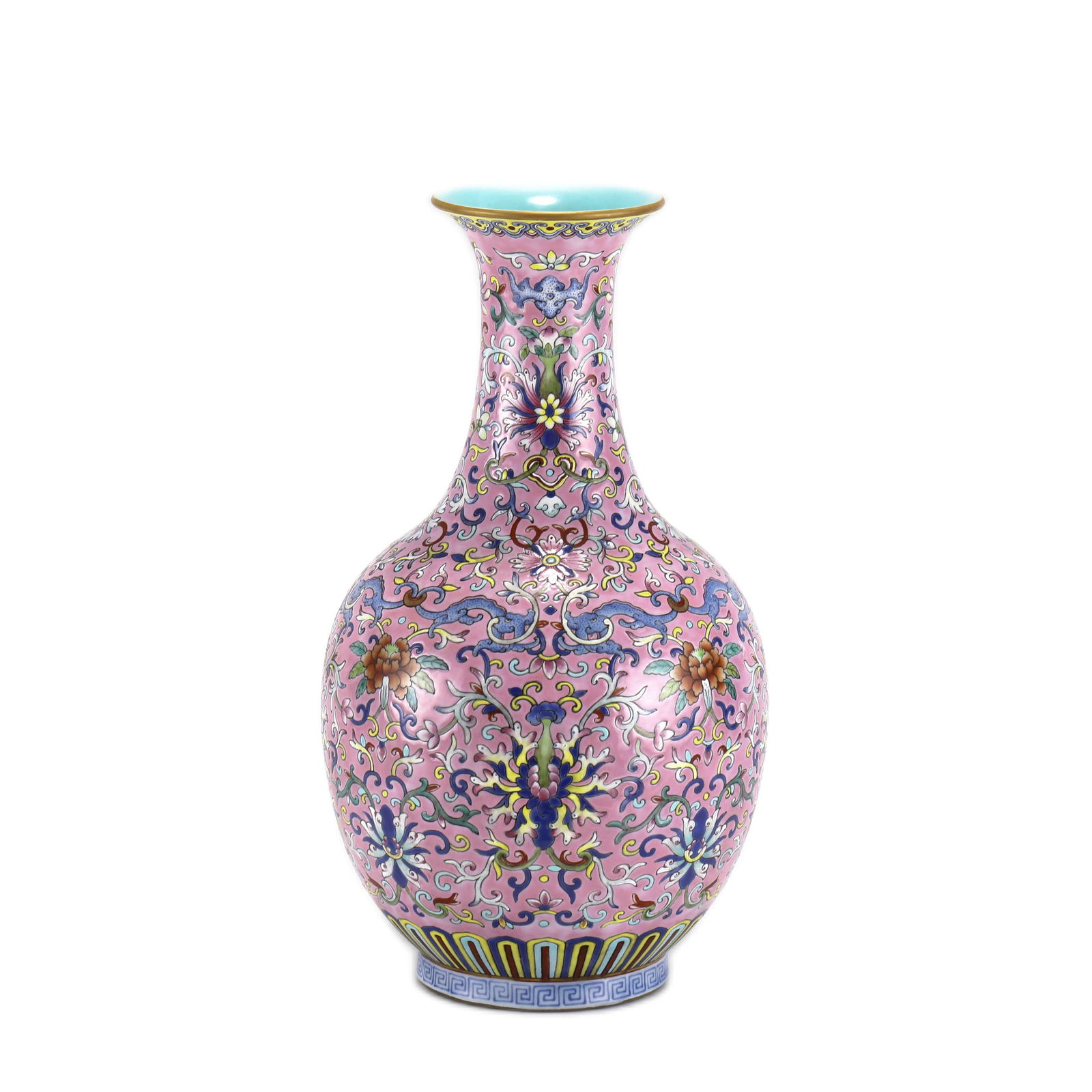 QING QIANLONG FAMILLE ROSE BOTTLE VASE (1 of 10)