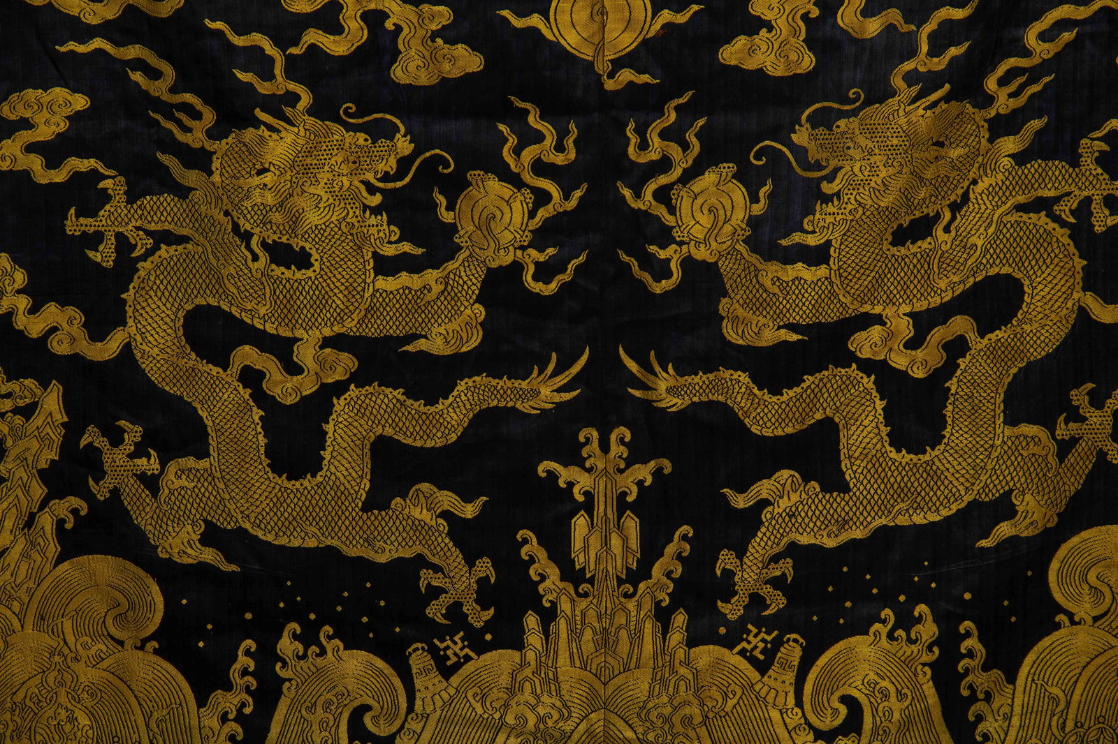 CHINESE YUNJIN BROCADE DRAGON ROBE - 17