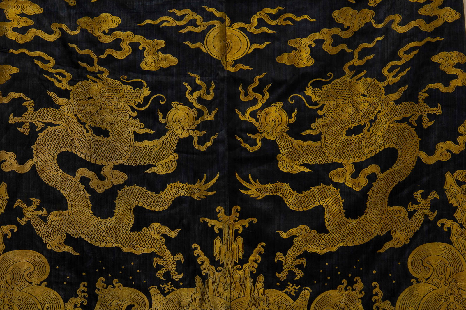 CHINESE YUNJIN BROCADE DRAGON ROBE - 4