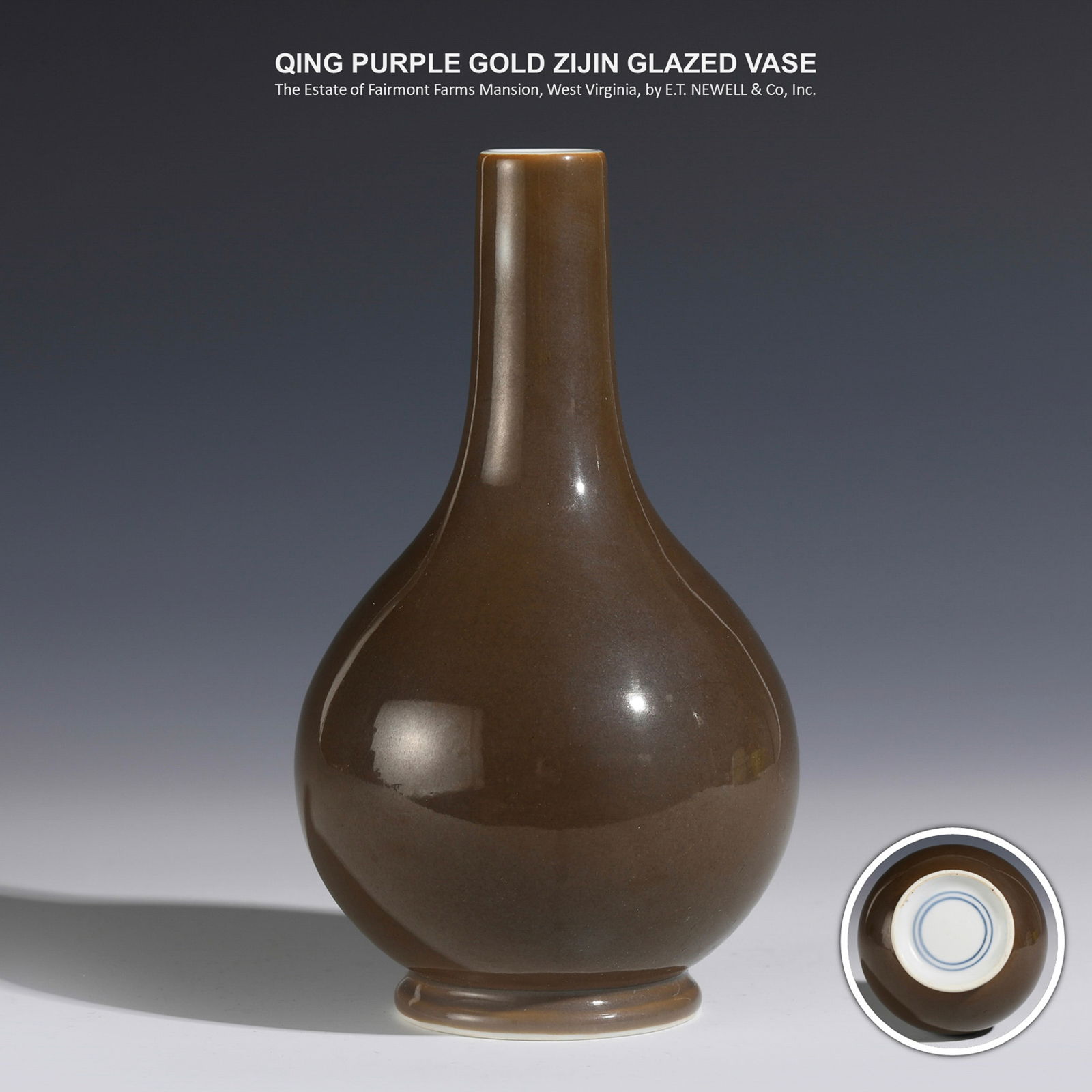 QING PURPLE GOLD ZIJIN GLAZED VASE (1 of 8)