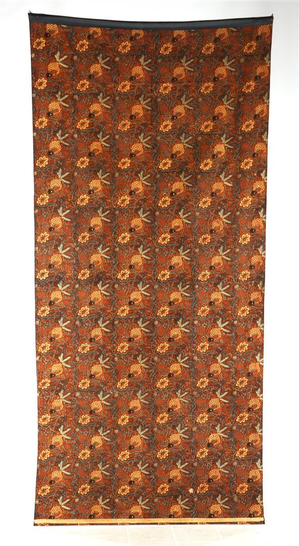 Textile with fish decor: Textile with fish decor, Indonesia ca.1950, ca.230x105 cm