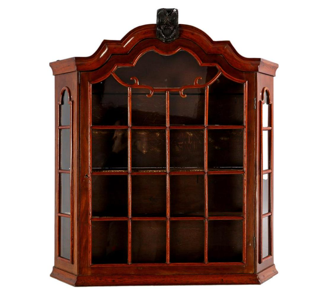 Antique Oak Wall Display