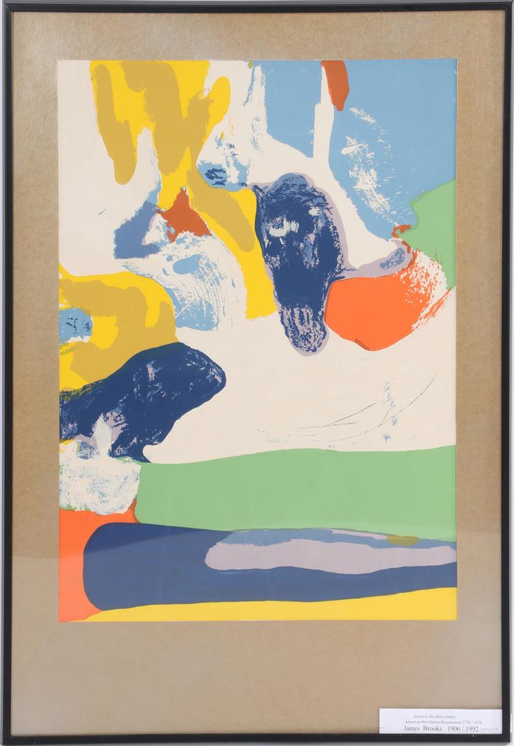 James Brooks (1906-1992): James Brooks (1906-1992)America the third century: Concord, & nbsp; color lithograph, not signed, 76.5 x 56 cm