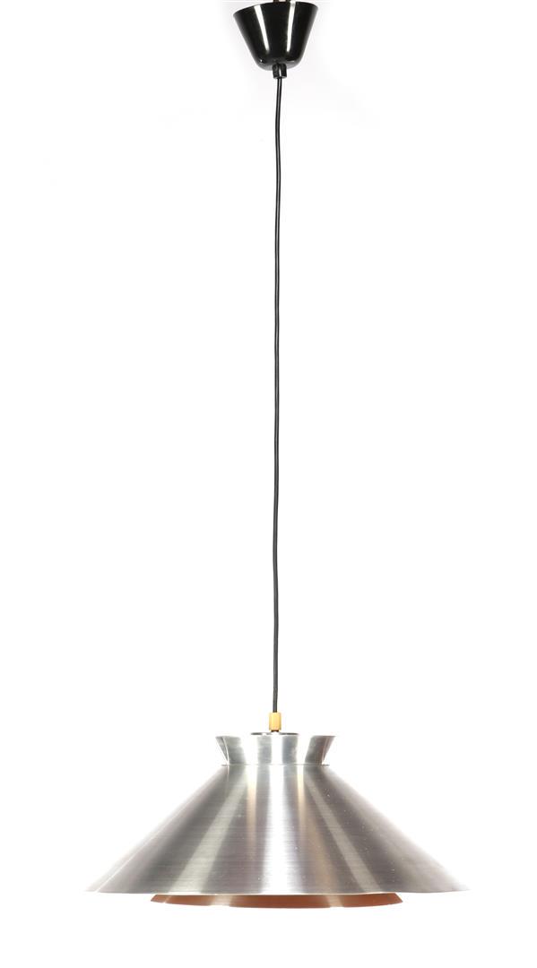 Design Louis Kalff for Philips, Space Age metal hanging: Design Louis Kalff for Philips, Space Age metal hanging lamp, shade & nbsp; 21 cm high, 45 cm diameter